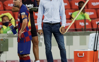 Quique Setién amenazó a Messi con un palo, como si fuera una de sus vacas