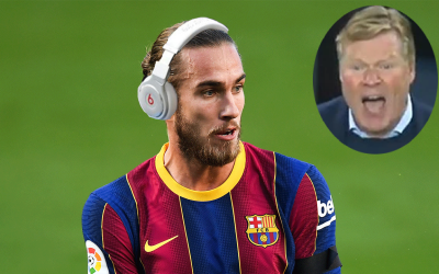 Mingueza jugará con auriculares para escuchar mejor los gritos de Koeman