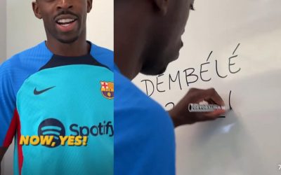 Dembelé confirma en un video que ha renovando hasta 2024 y «que sabe leer y escribir»
