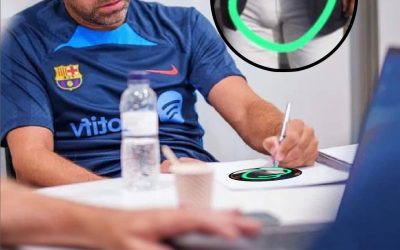 Xavi cazado repasando las   «palancas” de Laporta