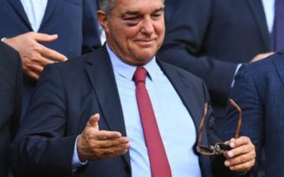 Laporta aparece con un ojo morado: ”Accidente casero, me he dado con una de las palancas que tengo en casa”