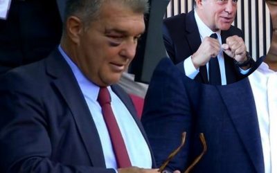 Laporta: ”Tengo así el ojo de “negociar” con Tebas la inscripción de Kounde, él quedó mucho peor.”