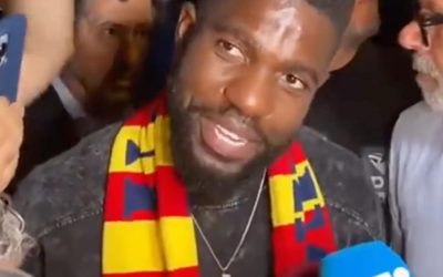 Umtiti a su llegada a Lecce: «¿Cómo se dice «me voy a tocar los huevos a dos manos» en Italiano?»